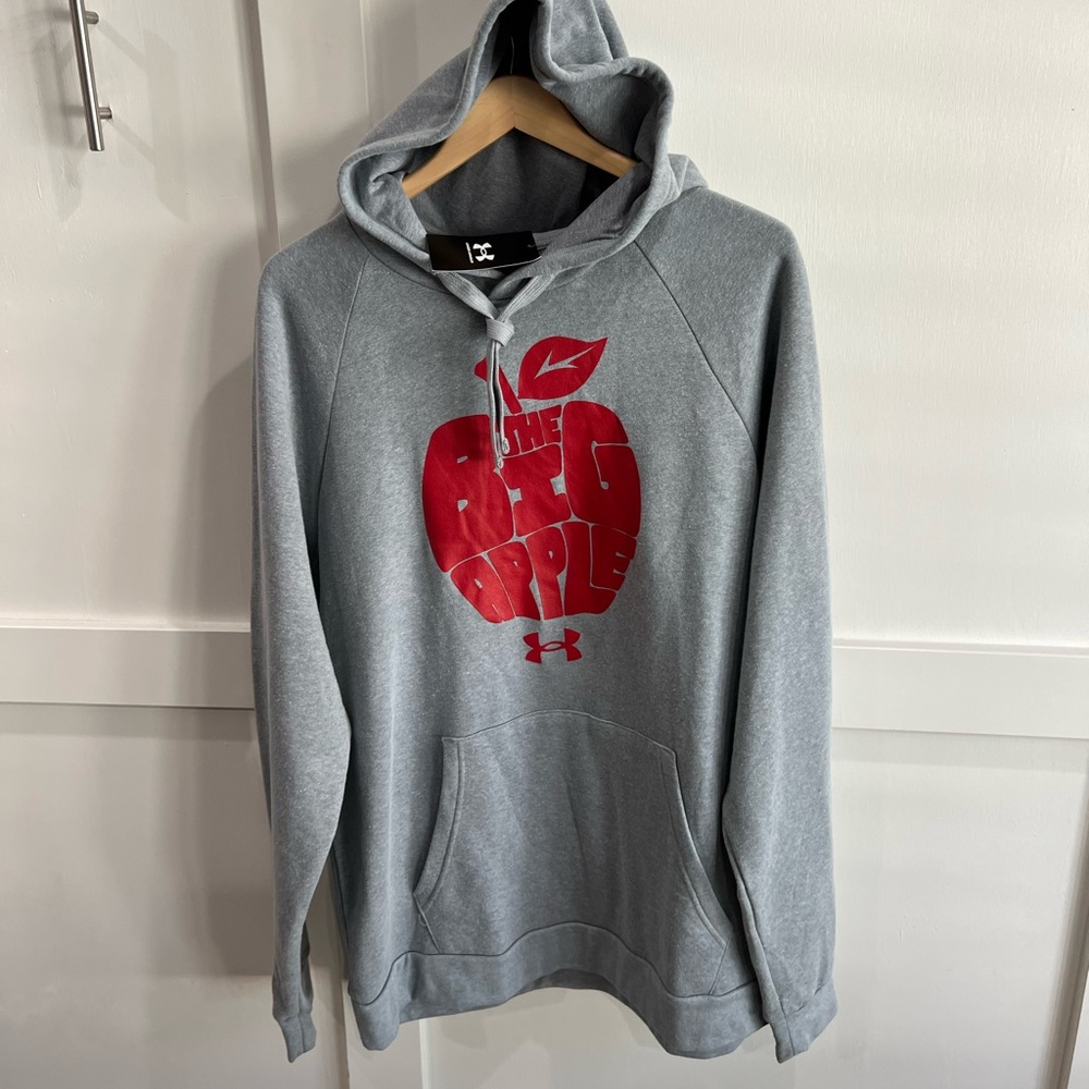 Under Armour Gray Hoodie with Red Graphic